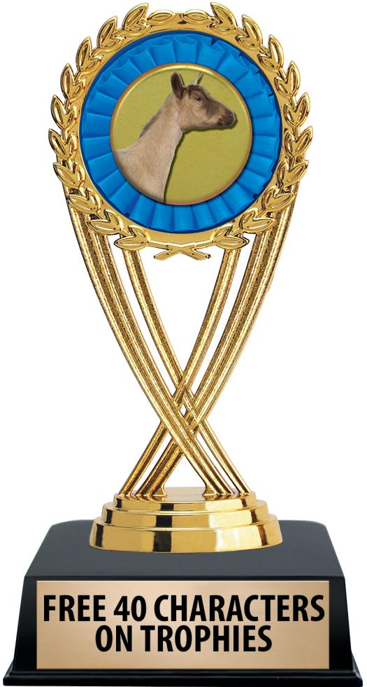 6"TROPHY ON BLACK CONTEMP BASE