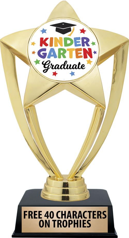 6"TROPHY ON BLACK CONTEMP BASE