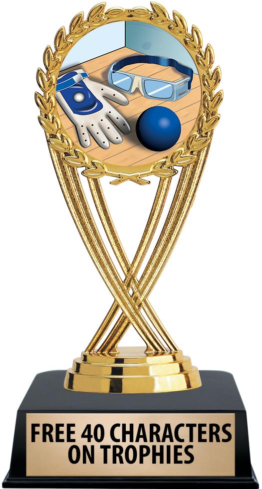 6"TROPHY ON BLACK CONTEMP BASE