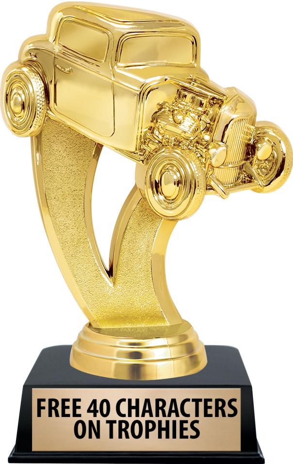 6"TROPHY ON BLACK CONTEMP BASE