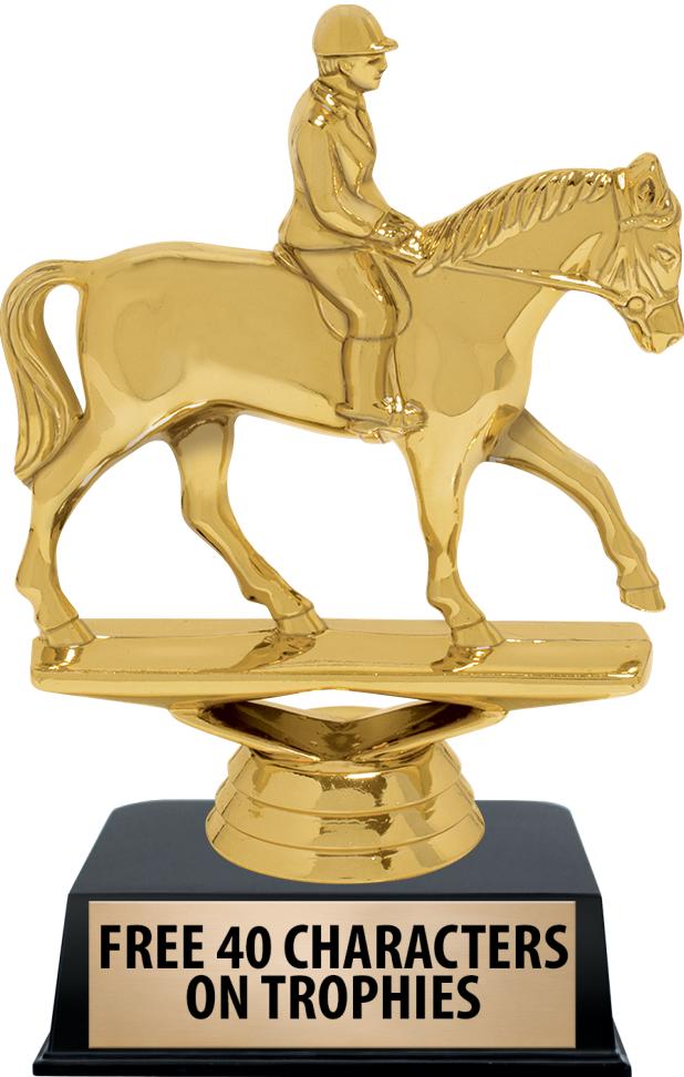 6"TROPHY ON BLACK CONTEMP BASE