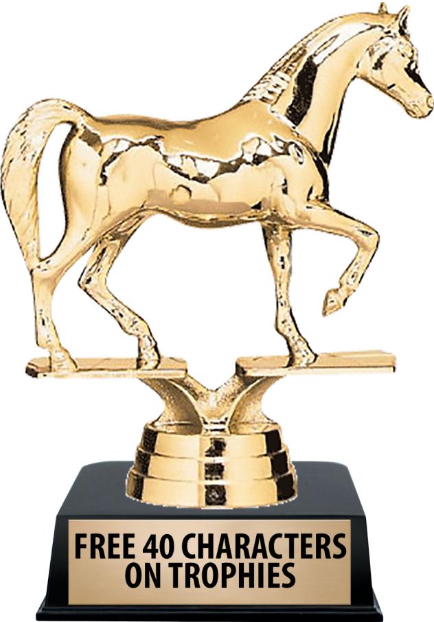 6"TROPHY ON BLACK CONTEMP BASE