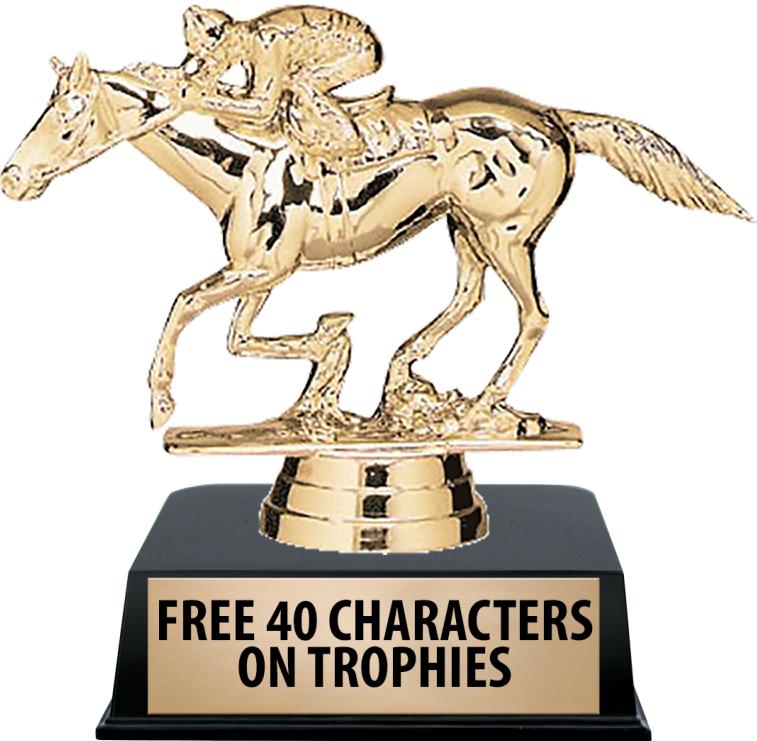 6"TROPHY ON BLACK CONTEMP BASE