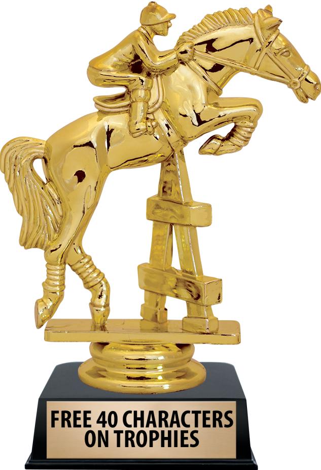 6"TROPHY ON BLACK CONTEMP BASE