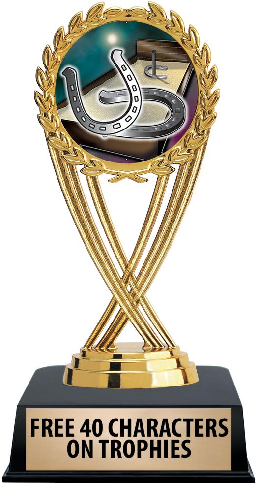 6"TROPHY ON BLACK CONTEMP BASE