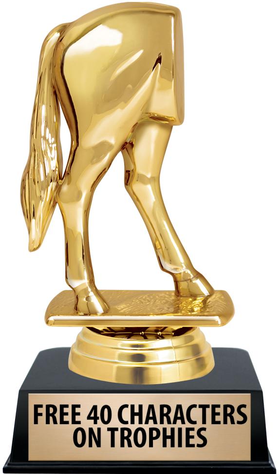 6"TROPHY ON BLACK CONTEMP BASE