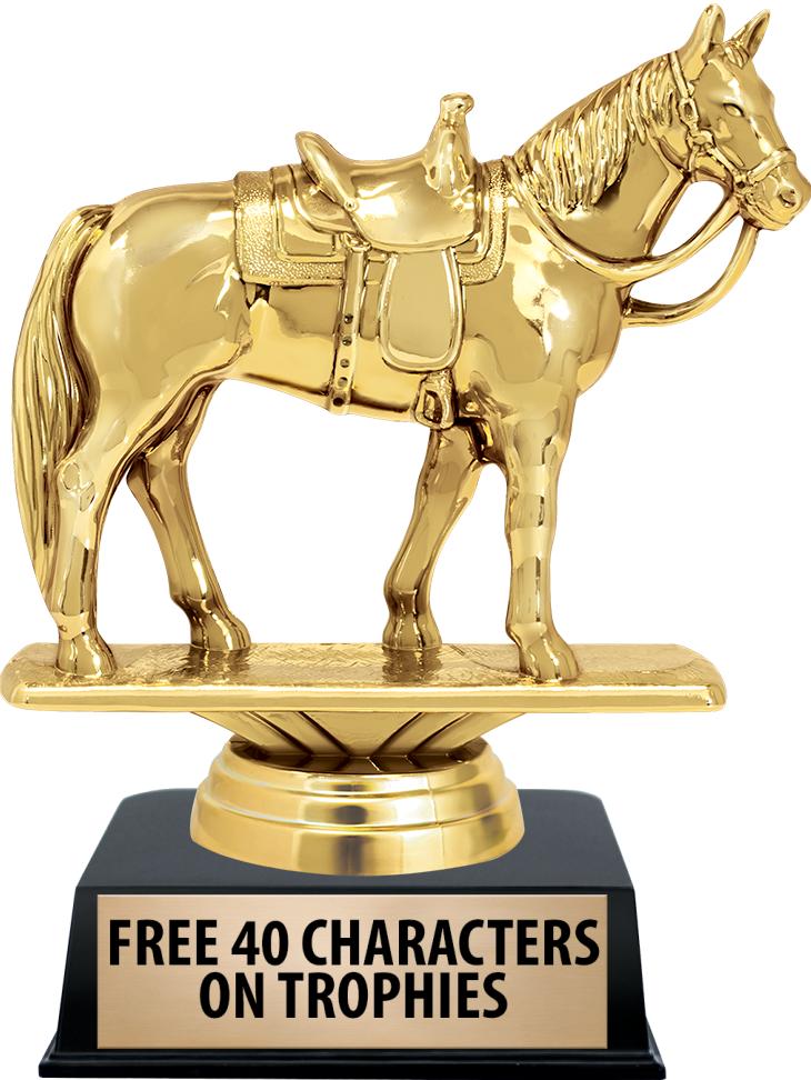 6"TROPHY ON BLACK CONTEMP BASE