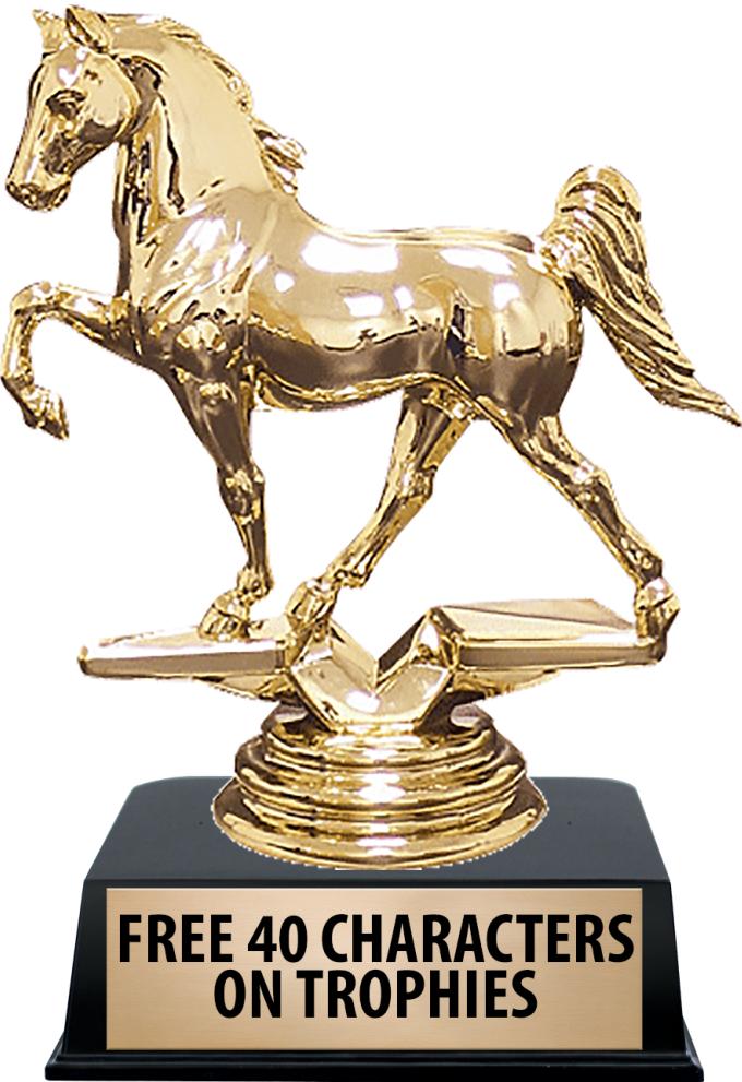 6"TROPHY ON BLACK CONTEMP BASE