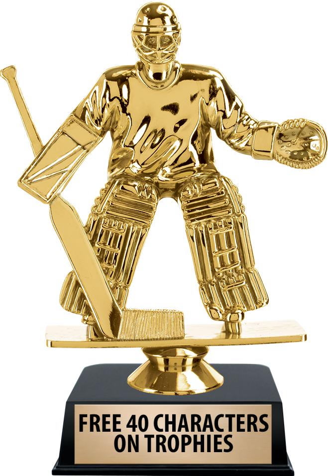 6"TROPHY ON BLACK CONTEMP BASE