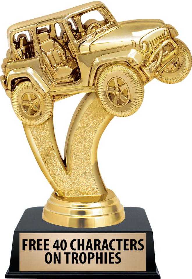 6"TROPHY ON BLACK CONTEMP BASE