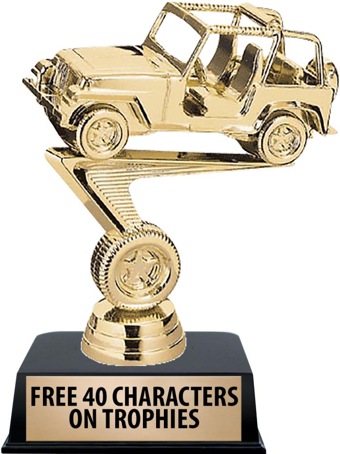 6"TROPHY ON BLACK CONTEMP BASE