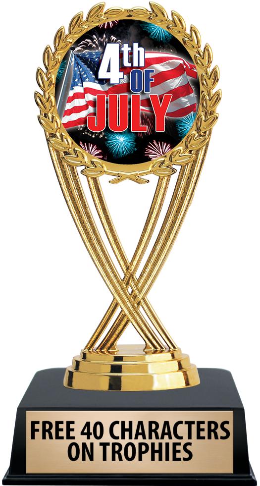 6"TROPHY ON BLACK CONTEMP BASE