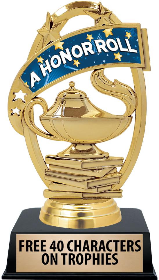 6"TROPHY ON BLACK CONTEMP BASE