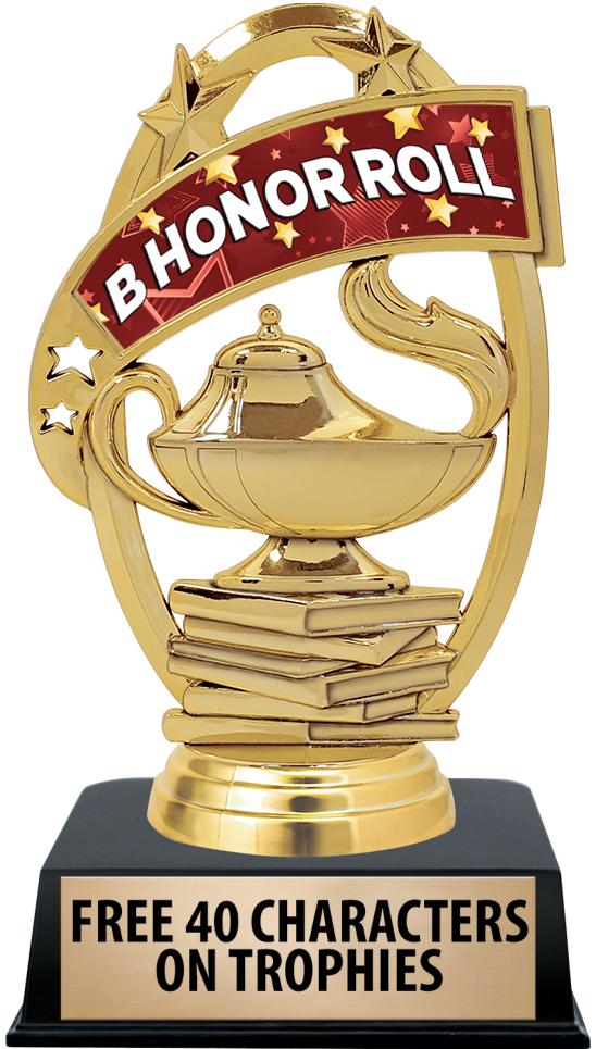 6"TROPHY ON BLACK CONTEMP BASE