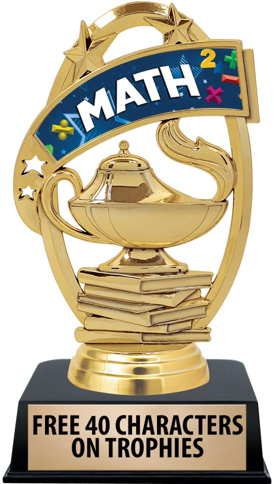 6"TROPHY ON BLACK CONTEMP BASE