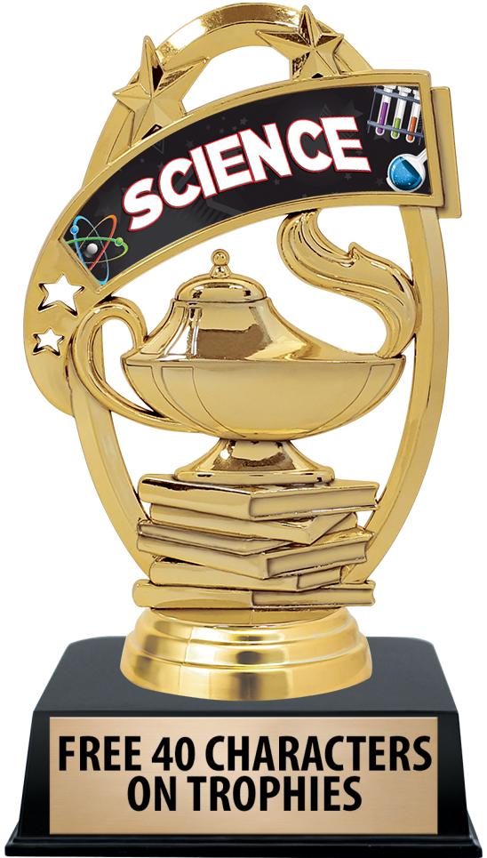 6"TROPHY ON BLACK CONTEMP BASE