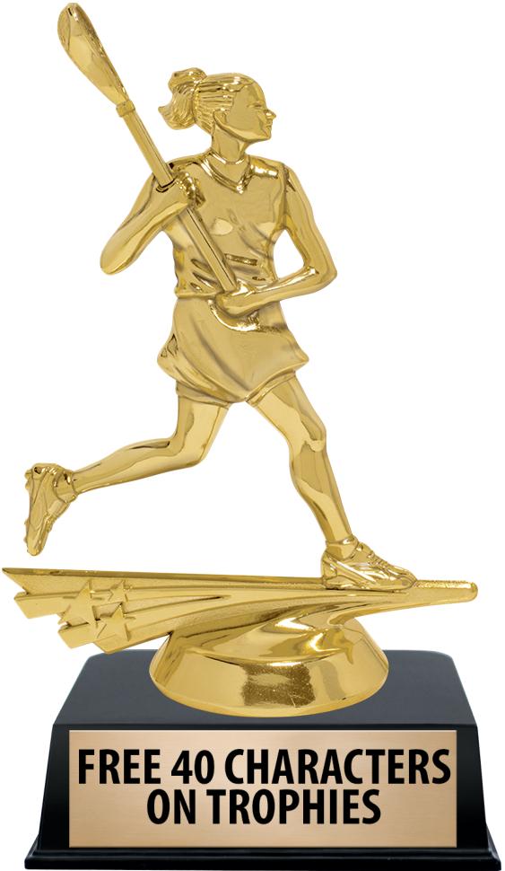 6"TROPHY ON BLACK CONTEMP BASE