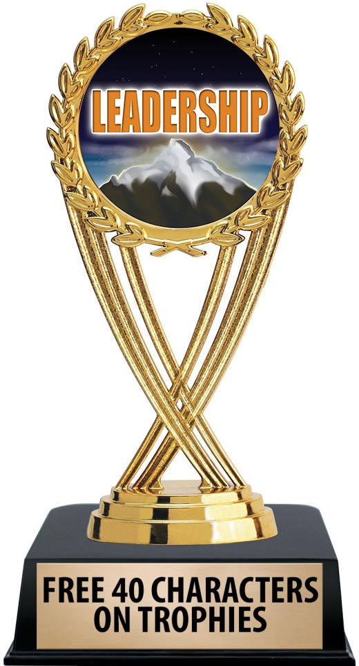 6"TROPHY ON BLACK CONTEMP BASE