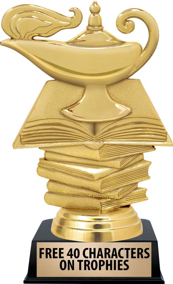 6"TROPHY ON BLACK CONTEMP BASE