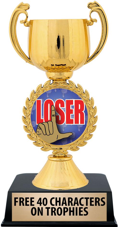 6"TROPHY ON BLACK CONTEMP BASE