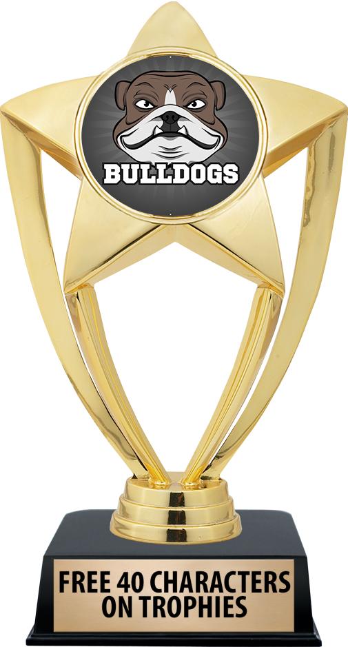 6"TROPHY ON BLACK CONTEMP BASE