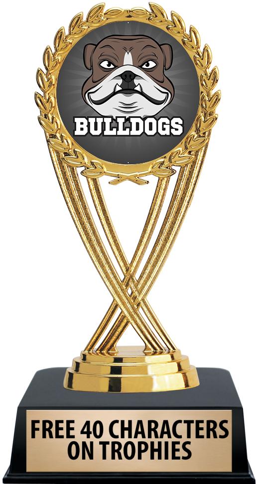 6"TROPHY ON BLACK CONTEMP BASE