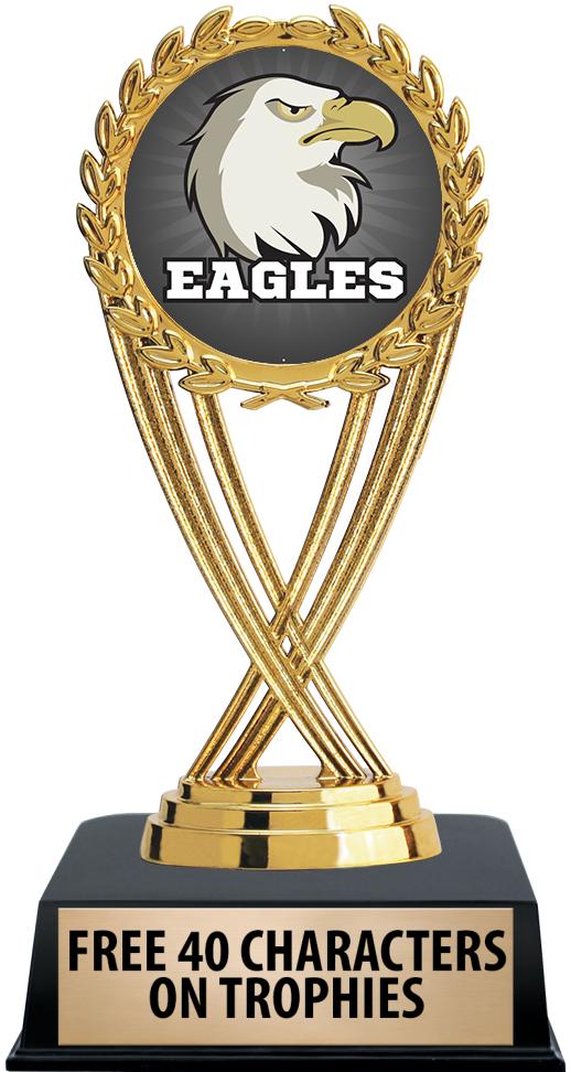 6"TROPHY ON BLACK CONTEMP BASE