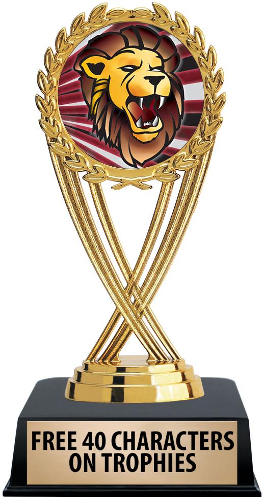 6"TROPHY ON BLACK CONTEMP BASE