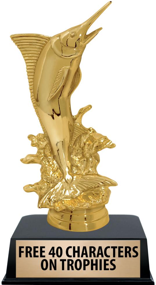 6"TROPHY ON BLACK CONTEMP BASE