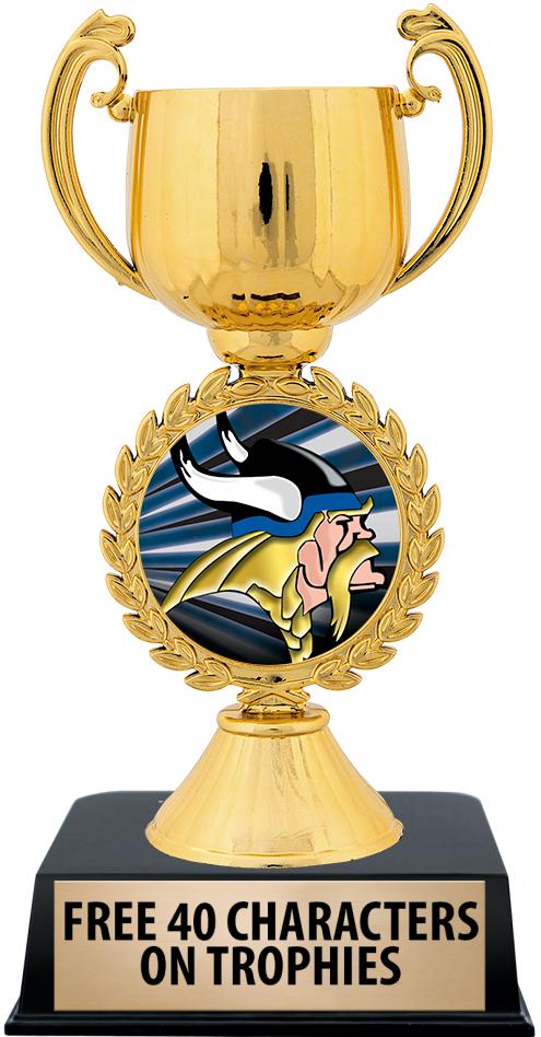 6"TROPHY ON BLACK CONTEMP BASE