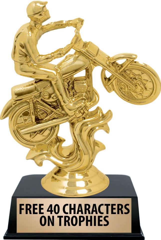 6"TROPHY ON BLACK CONTEMP BASE