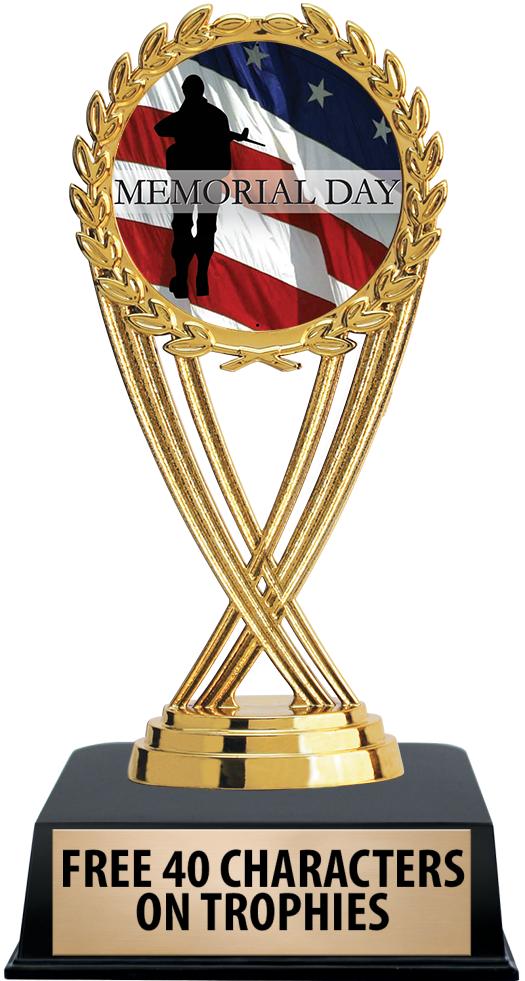 6"TROPHY ON BLACK CONTEMP BASE