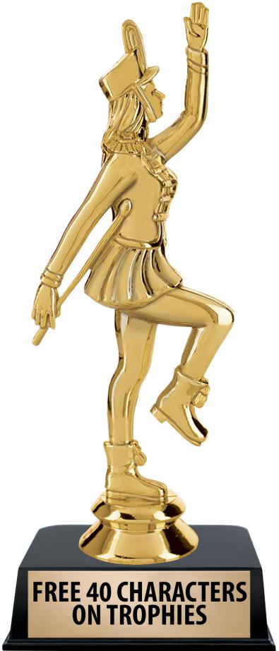 6"TROPHY ON BLACK CONTEMP BASE