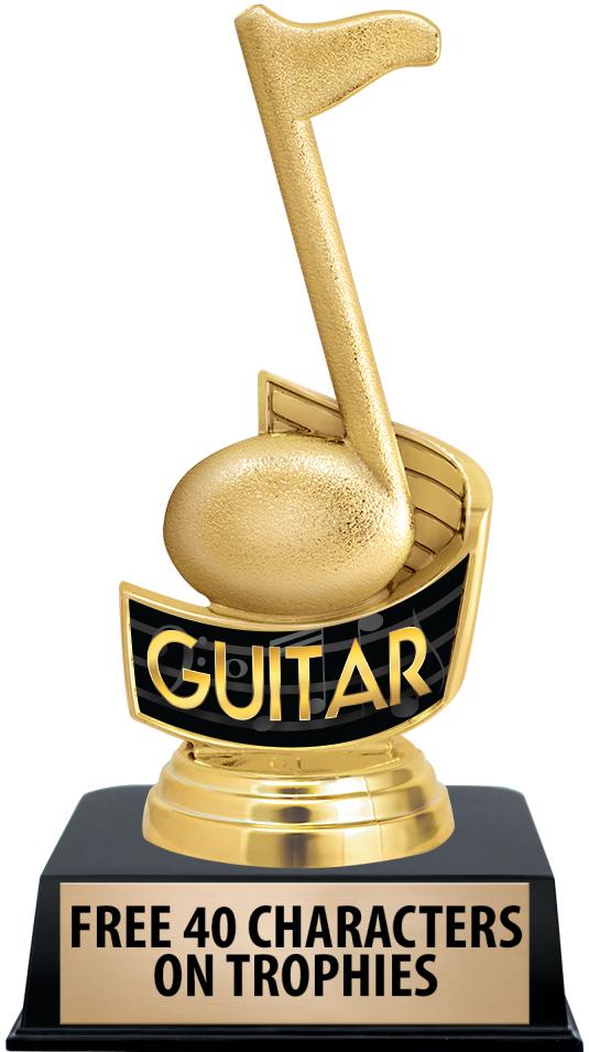 6"TROPHY ON BLACK CONTEMP BASE