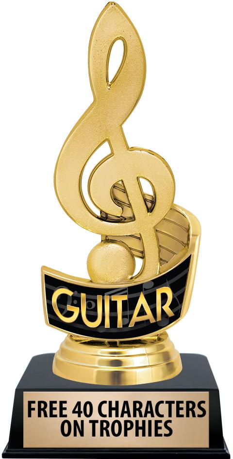 6"TROPHY ON BLACK CONTEMP BASE