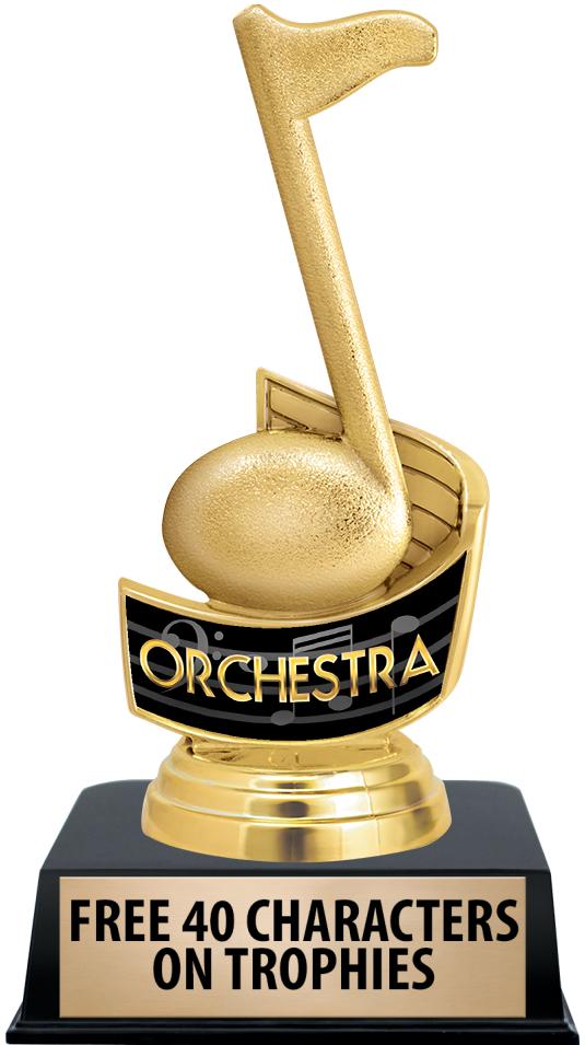 6"TROPHY ON BLACK CONTEMP BASE