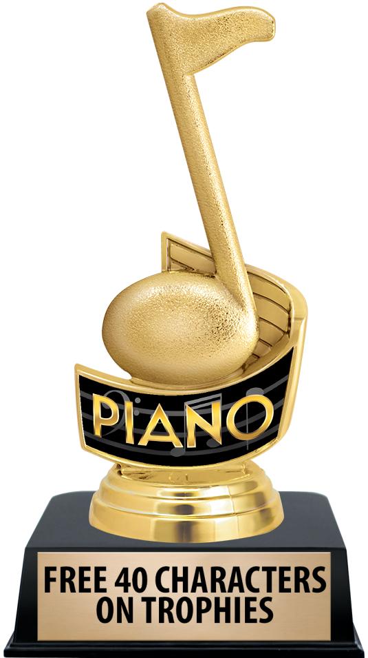 6"TROPHY ON BLACK CONTEMP BASE