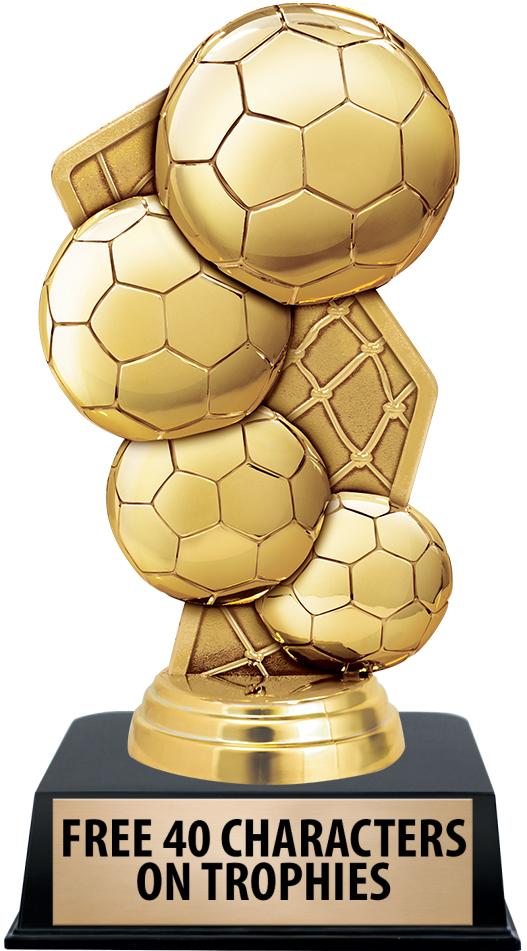 6"TROPHY ON BLACK CONTEMP BASE