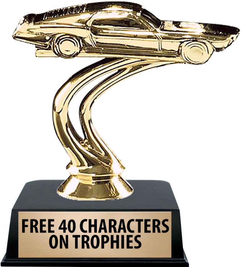 6"TROPHY ON BLACK CONTEMP BASE