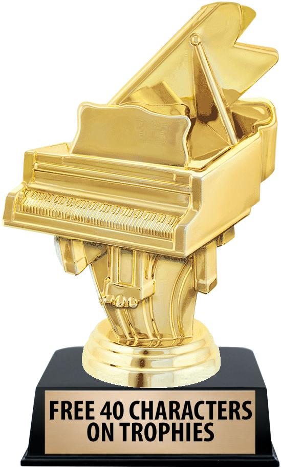 6"TROPHY ON BLACK CONTEMP BASE