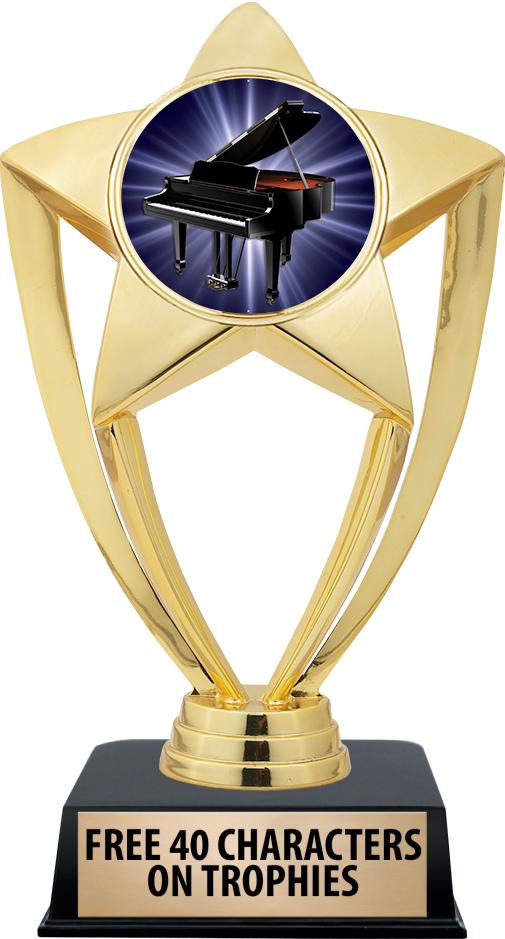 6"TROPHY ON BLACK CONTEMP BASE