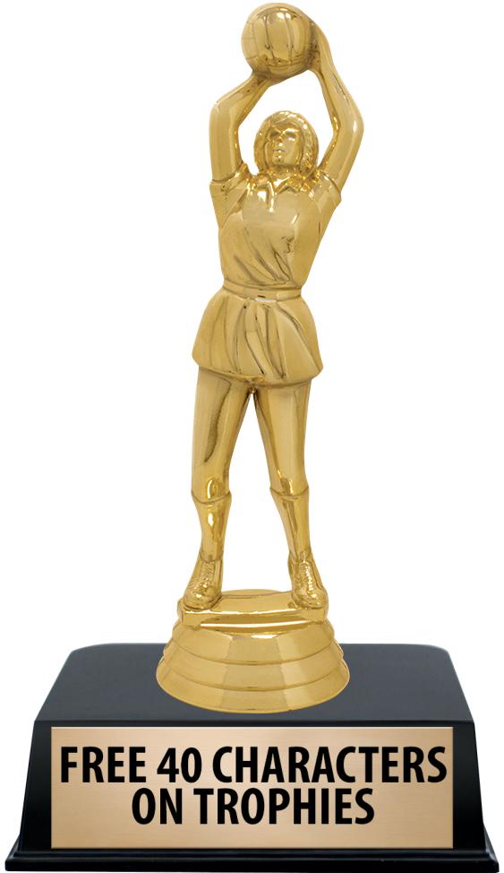 6"TROPHY ON BLACK CONTEMP BASE