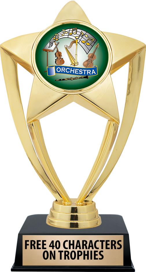 6"TROPHY ON BLACK CONTEMP BASE