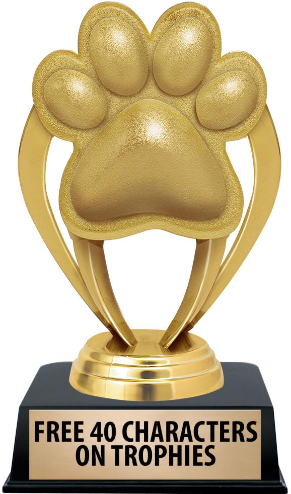 6"TROPHY ON BLACK CONTEMP BASE