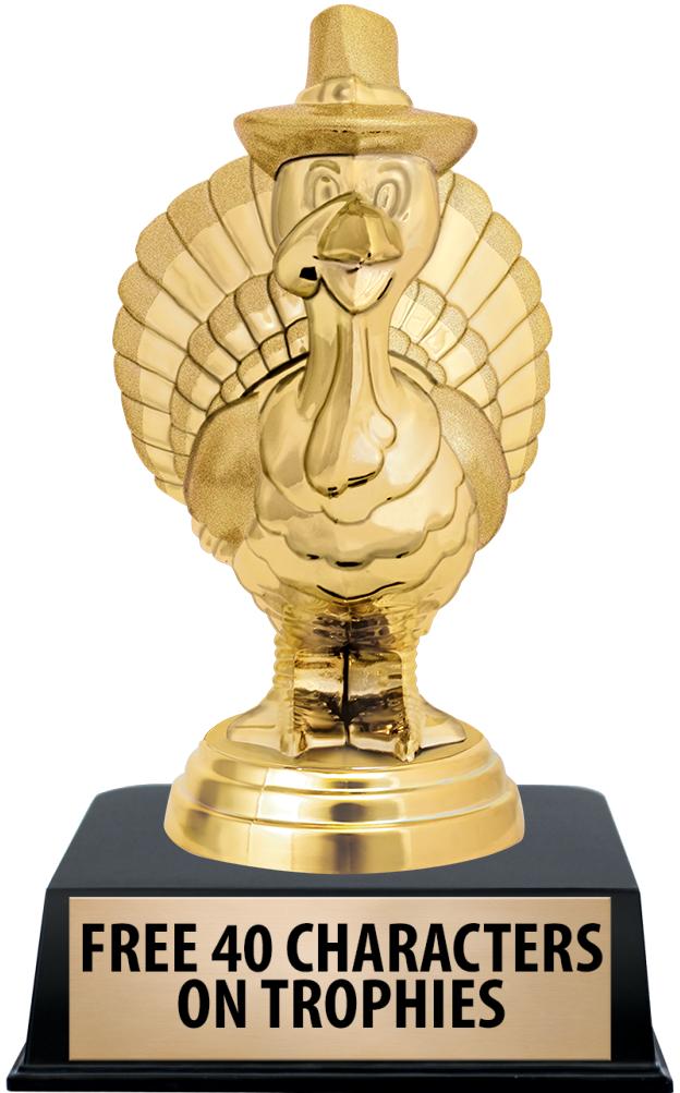 6"TROPHY ON BLACK CONTEMP BASE