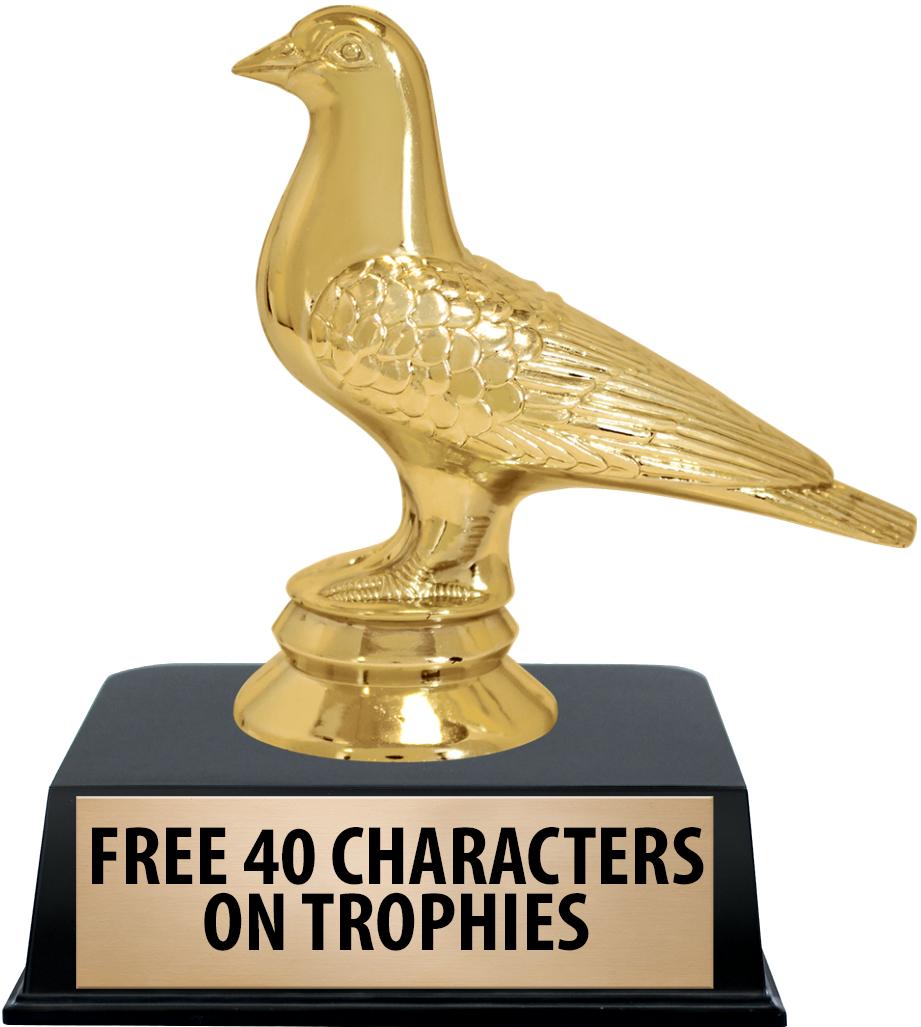 6"TROPHY ON BLACK CONTEMP BASE