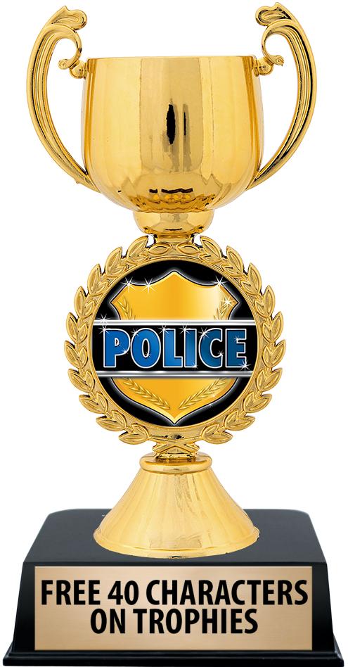 6"TROPHY ON BLACK CONTEMP BASE