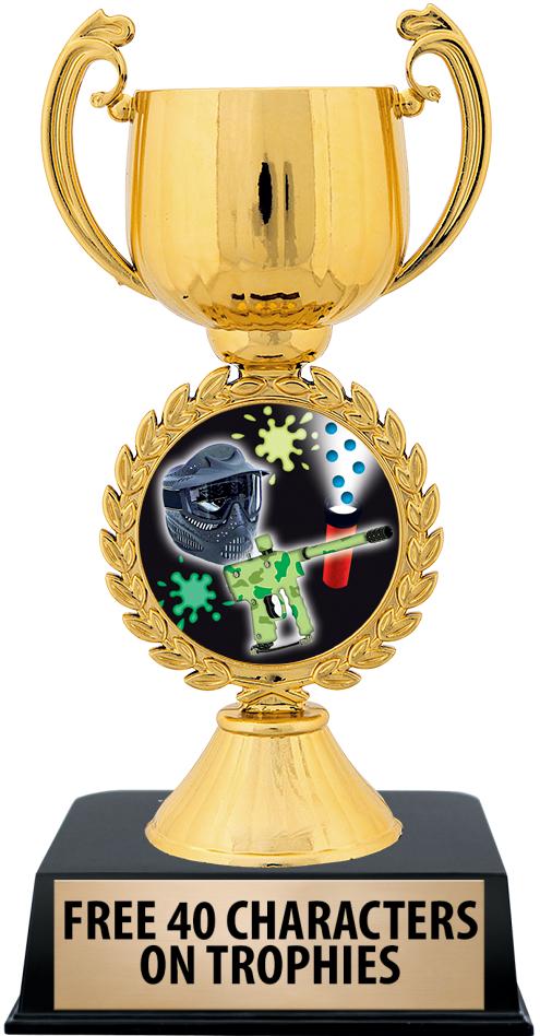 6"TROPHY ON BLACK CONTEMP BASE