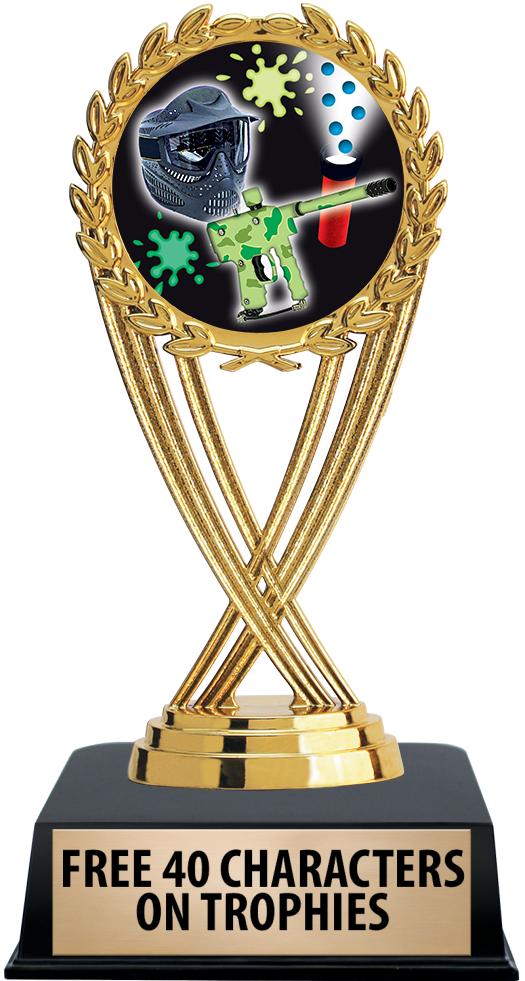6"TROPHY ON BLACK CONTEMP BASE