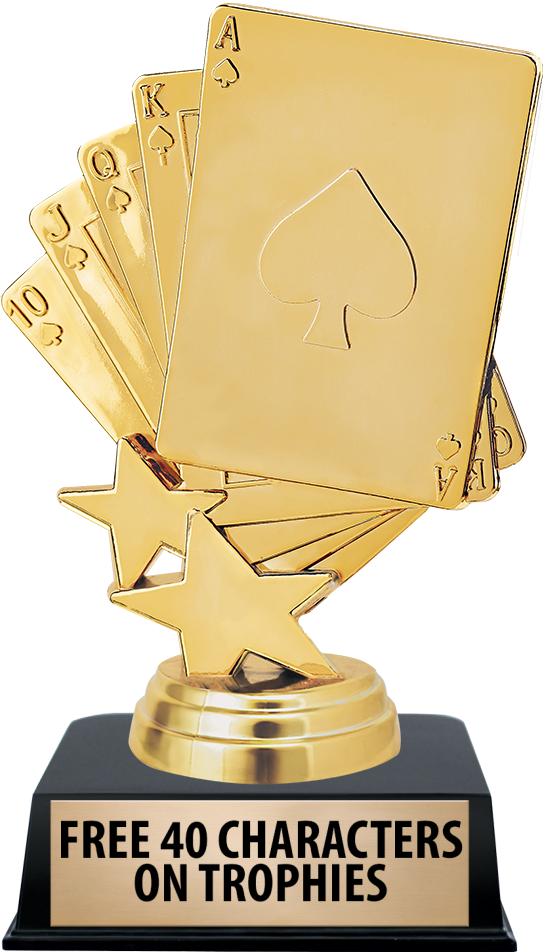 6"TROPHY ON BLACK CONTEMP BASE